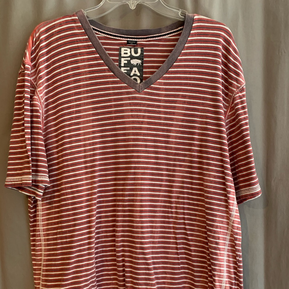 Buffalo striped shortsleeved shirt 100% cotton